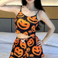 Halloween Pumpkin Crop PJs Set